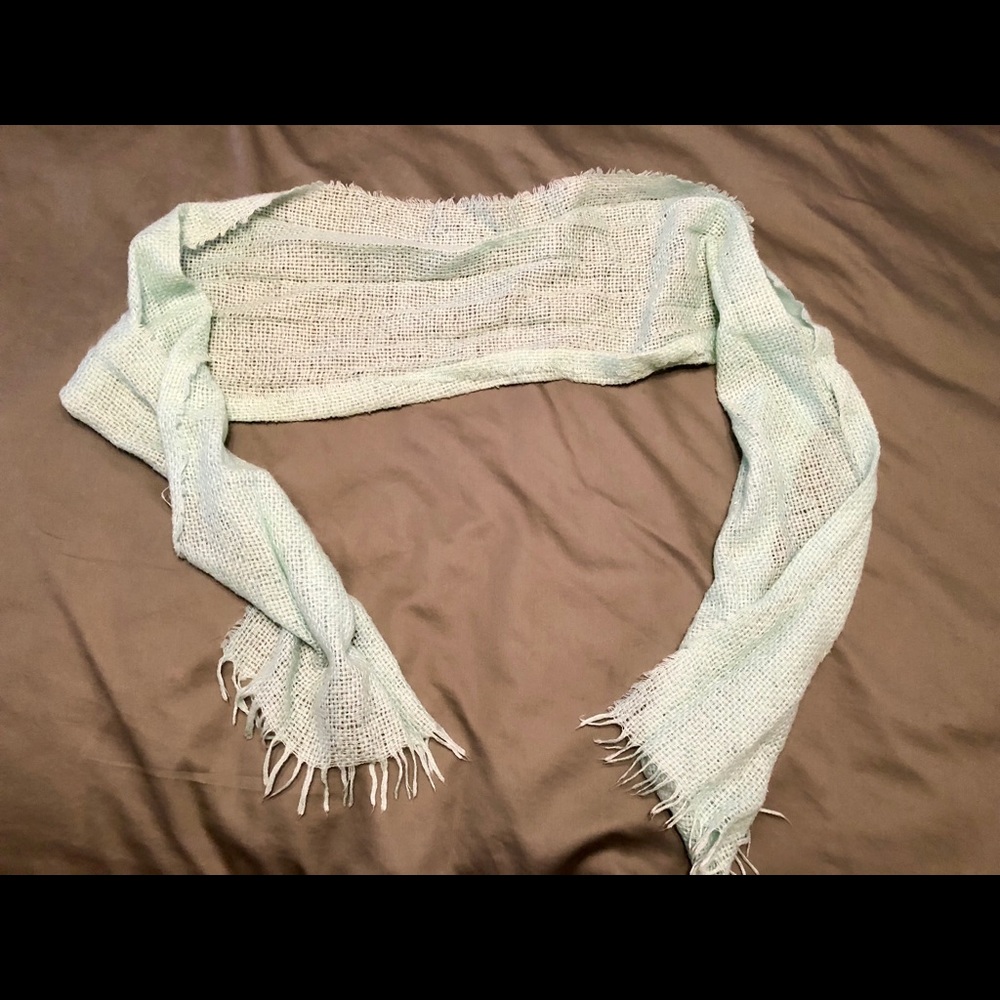 J. Crew Mint Green Woven Scarf